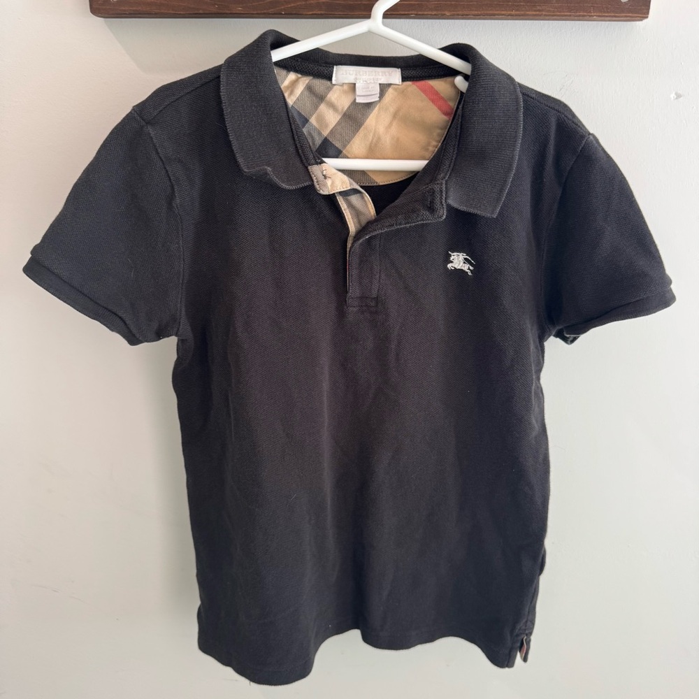 Burberry‎ Kids Black Cotton Polo Shirt 10Y